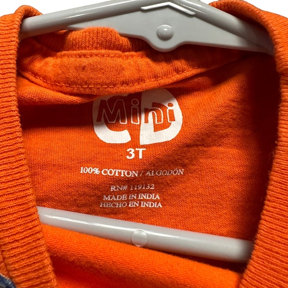 CD Mini 3T boys graphic tee orange color with monster crew neck - Picture 3 of 4